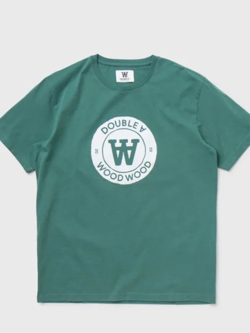 WOOD WOOD MIA CREST T-SHIRT SEA GREEN SIZE SMALL NEW